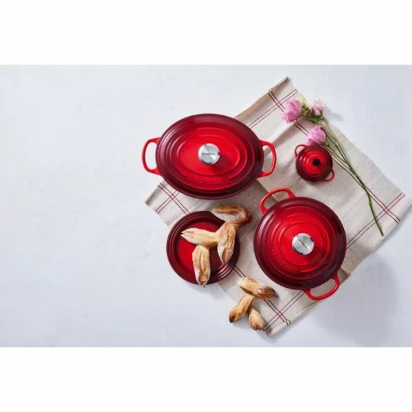 vente pas cher en ligne Cocotte En Fonte Ovale 27 Cm Cerise Le Creuset Signature 8