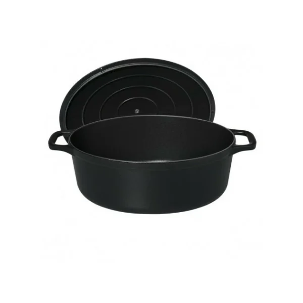Cocotte En Fonte Ovale 27 Cm Noir Mat Chasseur Acheter 4