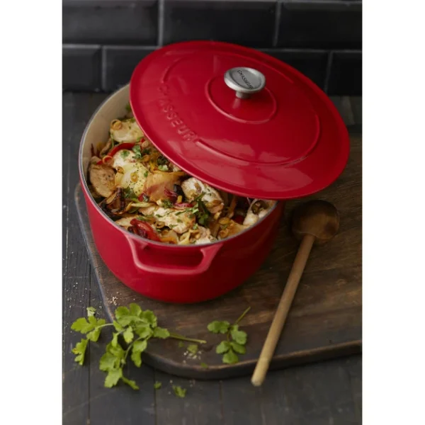 Cocotte En Fonte Ovale 27 Cm Rouge Chasseur grande qualité 5