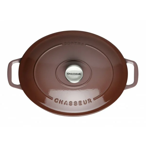 luxe soldes Cocotte En Fonte Ovale 29 Cm Bois De Rose Chasseur 1
