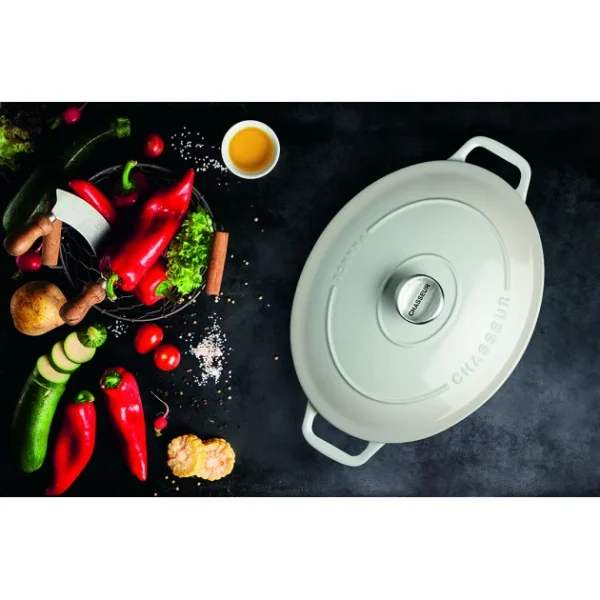 Cocotte En Fonte Ovale 29 Cm Macadamia Chasseur ultratendance 4