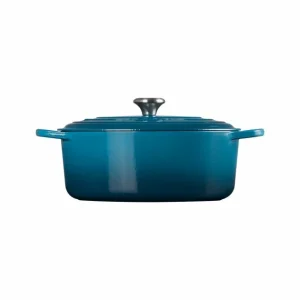 meilleur cadeau Cocotte En Fonte Ovale 31 Cm Deep Teal Le Creuset Signature 10