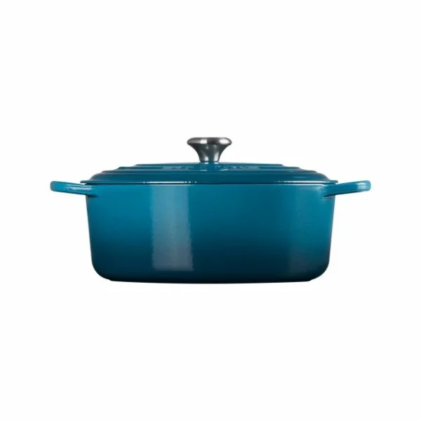 meilleur cadeau Cocotte En Fonte Ovale 31 Cm Deep Teal Le Creuset Signature 3