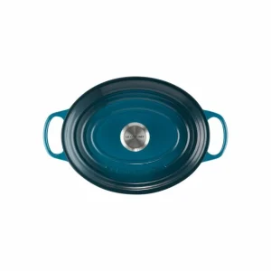 meilleur cadeau Cocotte En Fonte Ovale 31 Cm Deep Teal Le Creuset Signature 12
