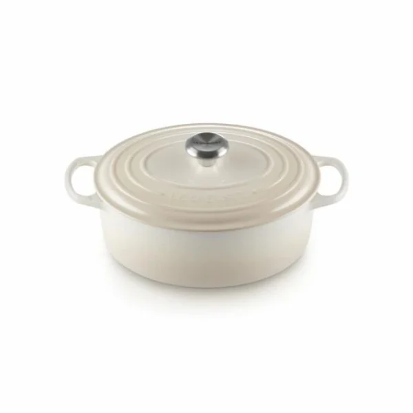 boutique en ligne Cocotte En Fonte Ovale 31 Cm Meringue Signature Le Creuset 1