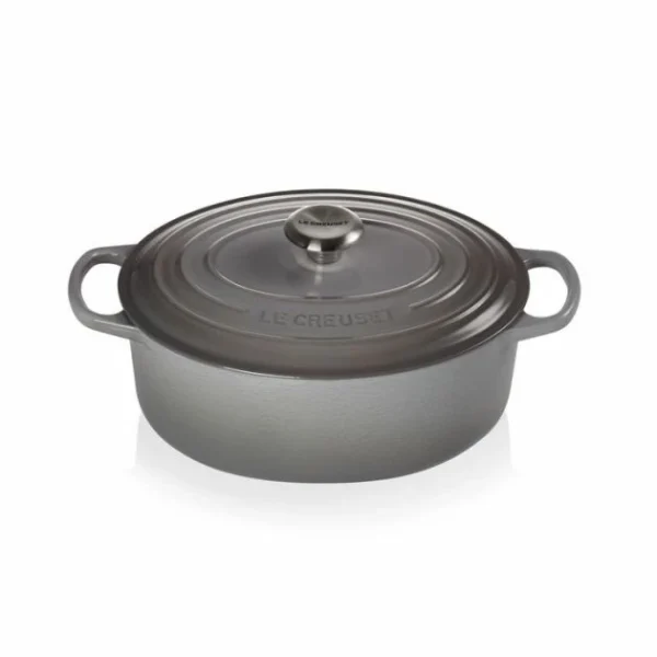 vente pas cher Cocotte En Fonte Ovale 31 Cm Mist Grey Le Creuset Signature 1