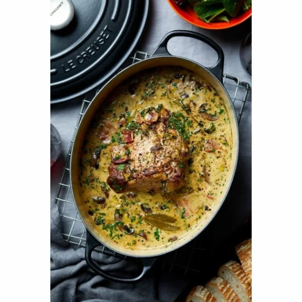 meilleur cadeau Cocotte En Fonte Ovale 31 Cm Noir Mat Le Creuset Signature 6