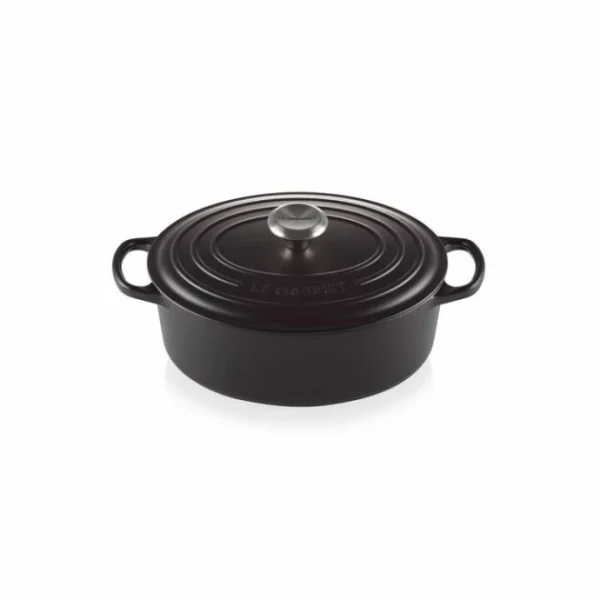 meilleur cadeau Cocotte En Fonte Ovale 31 Cm Noir Mat Le Creuset Signature 1