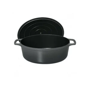 online boutique Cocotte En Fonte Ovale 35 Cm Caviar Chasseur 11