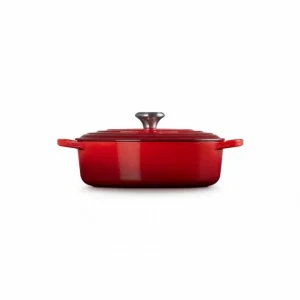 Prestation Et Rapide Cocotte En Fonte Ovale Basse 27 Cm Cerise Le Creuset Signature 11