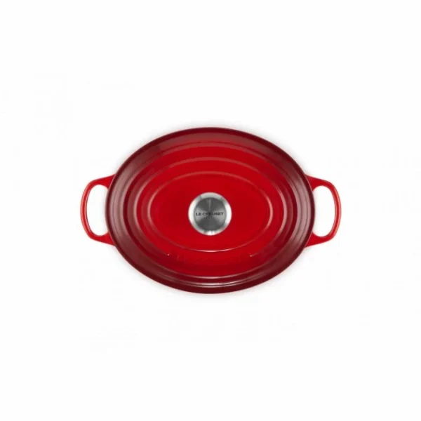 Prestation Et Rapide Cocotte En Fonte Ovale Basse 27 Cm Cerise Le Creuset Signature 5