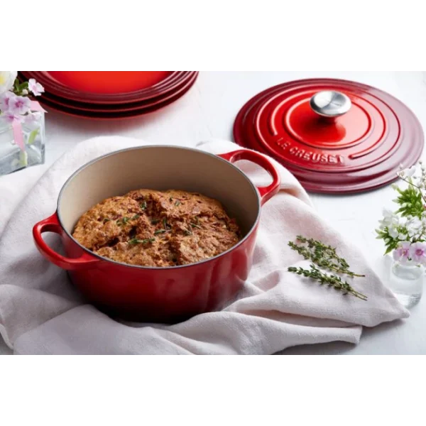 vente chaude Cocotte En Fonte Ronde 20 Cm Cerise Le Creuset Signature 6