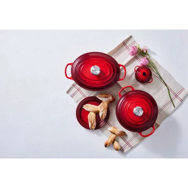 vente chaude Cocotte En Fonte Ronde 20 Cm Cerise Le Creuset Signature 8