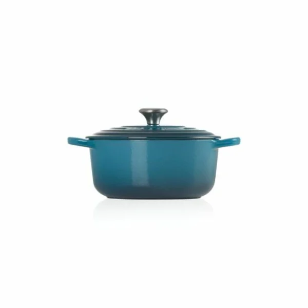 haute qualité Cocotte En Fonte Ronde 20 Cm Deep Teal Le Creuset Signature 3