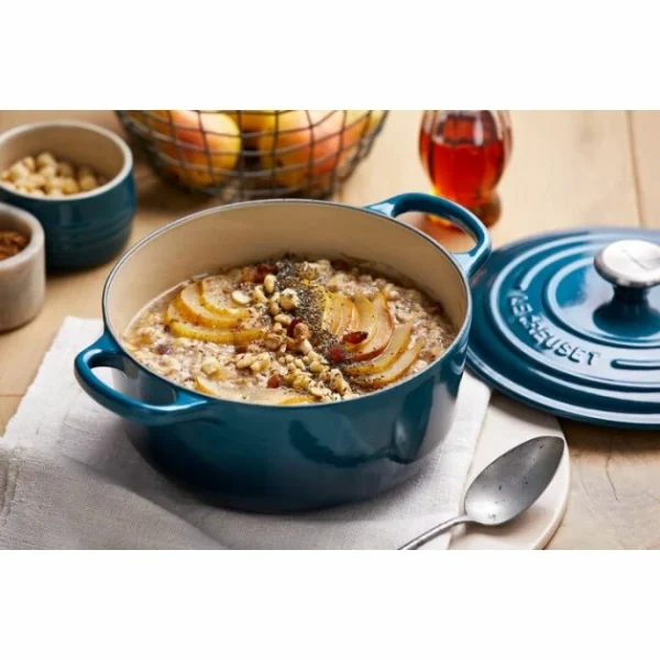 haute qualité Cocotte En Fonte Ronde 20 Cm Deep Teal Le Creuset Signature 6