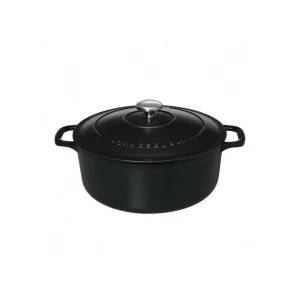 boutique en ligne Cocotte En Fonte Ronde 20 Cm Noir Mat Chasseur 10