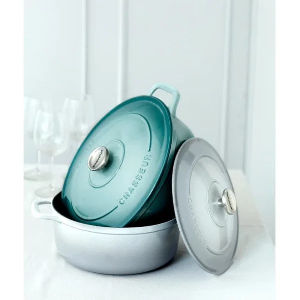 Cocotte En Fonte Ronde 20 Cm Quartz Chasseur Neuve avec étiquette 6