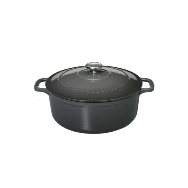 boutique pas cher Cocotte En Fonte Ronde 24 Cm Caviar Chasseur 3
