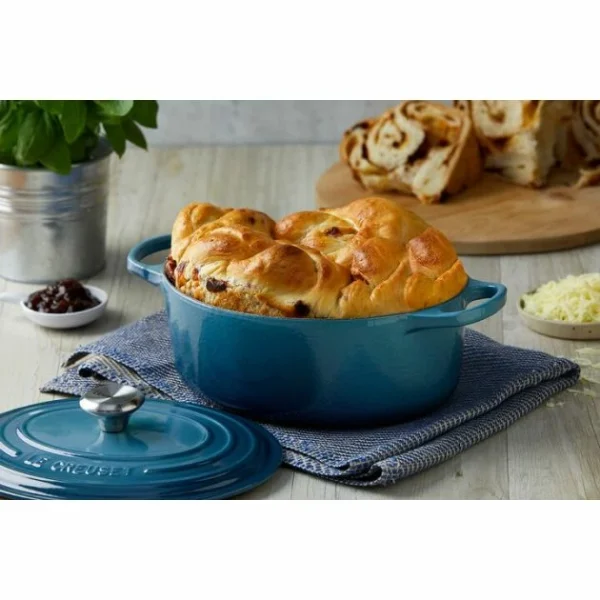 magasin solde Cocotte En Fonte Ronde 24 Cm Deep Teal Le Creuset Signature 6
