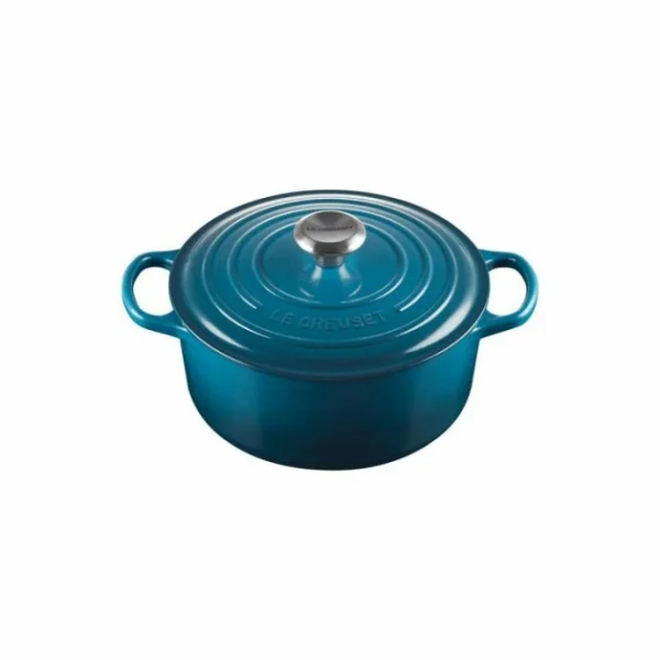 magasin solde Cocotte En Fonte Ronde 24 Cm Deep Teal Le Creuset Signature 1