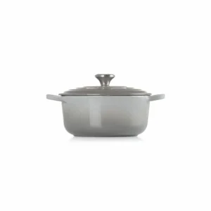 Cocotte En Fonte Ronde 24 Cm Mist Grey Le Creuset Signature en vente 9