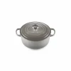 Cocotte En Fonte Ronde 24 Cm Mist Grey Le Creuset Signature en vente 5