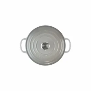 Cocotte En Fonte Ronde 24 Cm Mist Grey Le Creuset Signature en vente 11