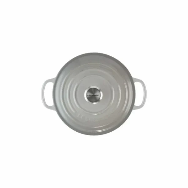 Cocotte En Fonte Ronde 24 Cm Mist Grey Le Creuset Signature en vente 4