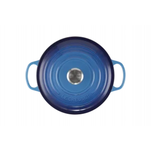 marque pas cher en ligne Cocotte En Fonte Ronde 26 Cm Azur Le Creuset Signature 10