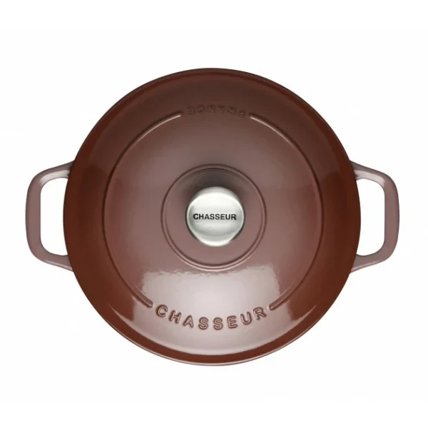 Cocotte En Fonte Ronde 28 Cm Bois De Rose Chasseur en france 1