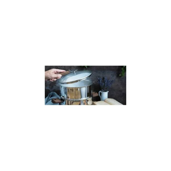 mode pas cher Couvercle Plat En Verre Trempé 20 Cm Strate Amovible Cristel 6