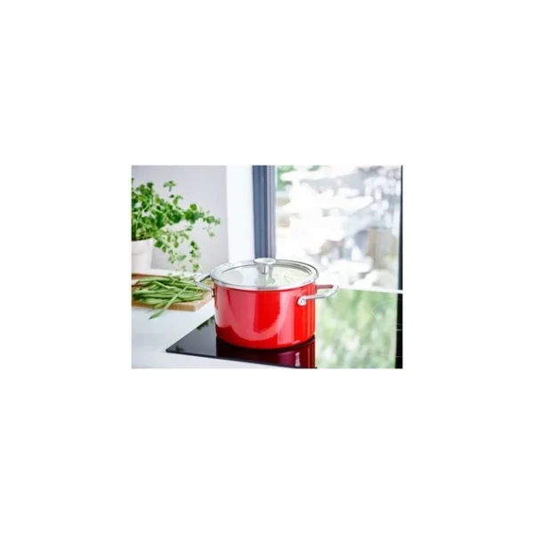Faitout Émaillé 20cm Rouge Empire KitchenAid vente pas cher 3