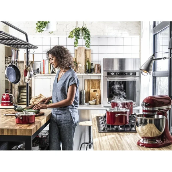 Faitout Émaillé 20cm Rouge Empire KitchenAid vente pas cher 5