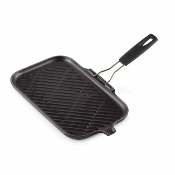 Boutique Gril En Fonte Rectangulaire 36 X 20 Cm Avec Manche Repliable Le Creuset 1