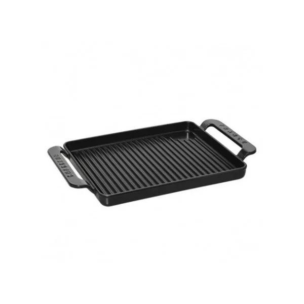 Gril En Fonte Rectangulaire 42 X 24 Cm Noir Mat Chasseur Distributeur Officiel 1
