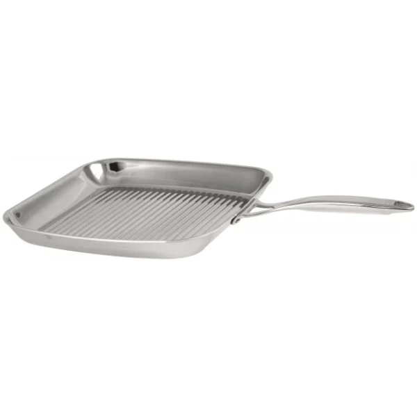 Grill Carré Castel’Pro 30 Cm Poignée Fixe Inox Cristel Authentic Original licence 1