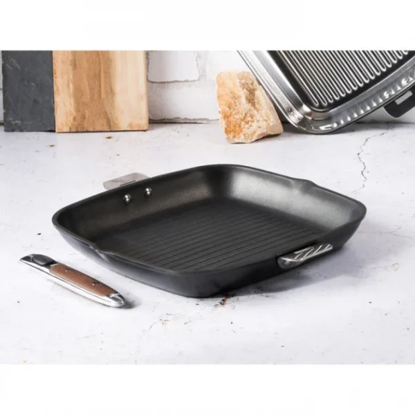 Grill Carré Cookway 28 Cm Poignée Amovible Ultralu Cristel mode 4