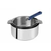 Lot De 3 Casseroles Inox Avec Poignée Bleue Mutine Amovible Cristel prix abordable 13