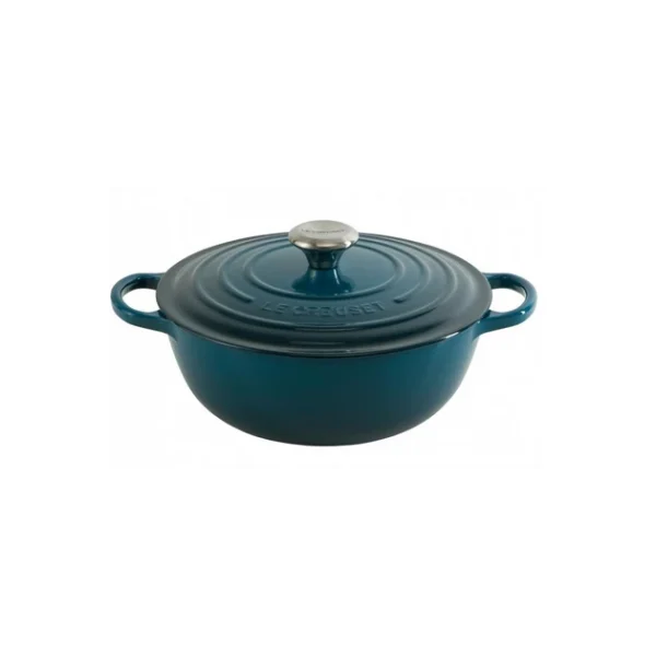 fashion pas cher Marmite En Fonte 26 Cm Deep Teal Le Creuset Signature 1