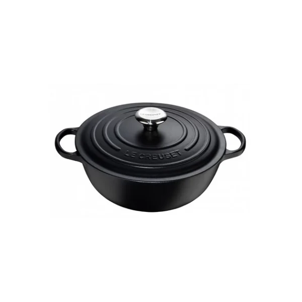Marmite En Fonte 26 Cm Noir Mat Le Creuset Signature meilleure qualité 1
