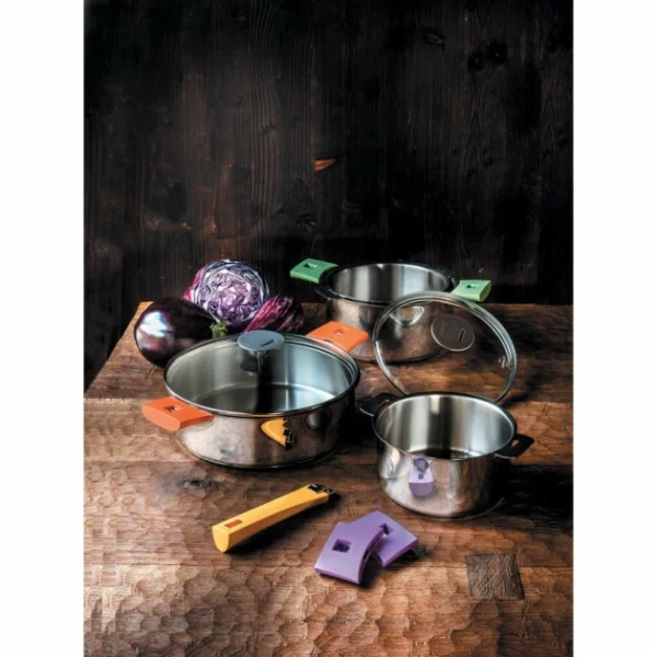 Marmite Mutine Ø 24 Cm Manche Amovible Inox Cristel Promotio de vente 6