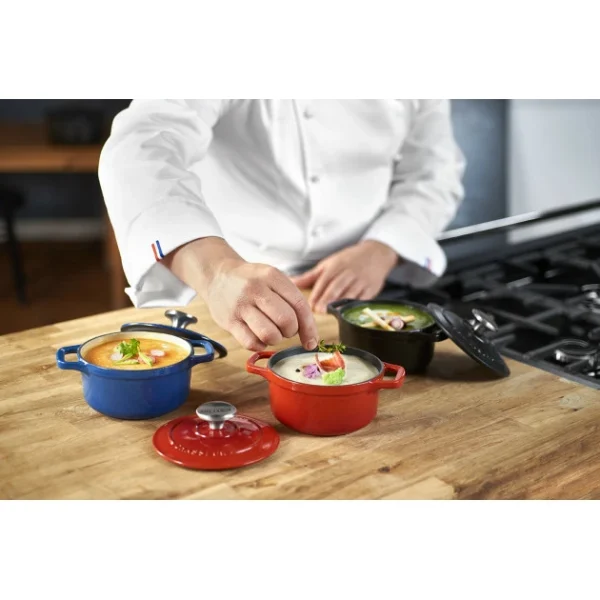 Acheter Mini Cocotte En Fonte Ronde 10 Cm Rouge Chasseur 5