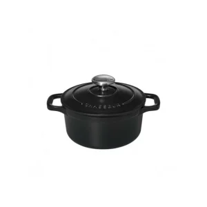 Mini Cocotte En Fonte Ronde 16 Cm Noir Mat Chasseur pas cher 10