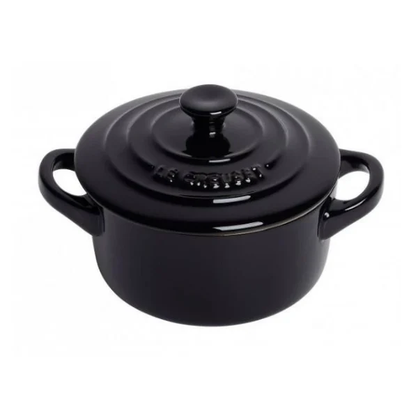 Mini Cocotte Ronde Céramique Noir Ebène 10 Cm 0.25 L Le Creuset Acheter 1