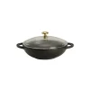 qualité d’originales Mini Wok En Fonte 18 Cm Noir Mat Chasseur 19