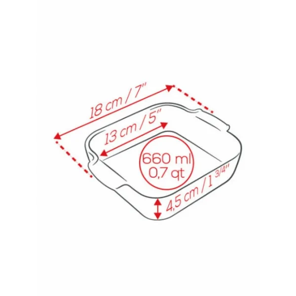 en vente Plat à Four Carré En Céramique Appolia 18 Cm Ardoise Peugeot 5