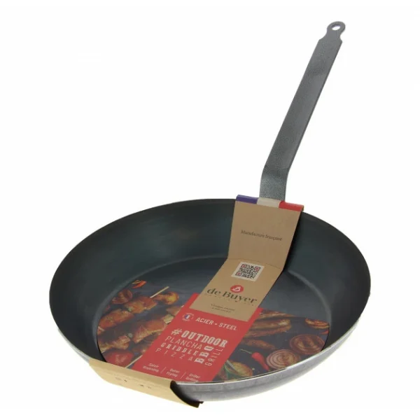 achat pas cher Poêle à Frire Tôle Bleue Ø 36 Cm Outdoor De Buyer 3