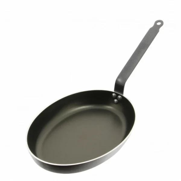 soldes en ligne Poêle à Poisson Ovale ø36 Cm Antiadhésive Choc Resto Induction De Buyer 1