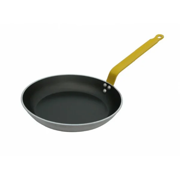 vente en ligne Poêle Antiadhésive ø28 Cm HACCP Jaune Choc Resto Induction De Buyer 1