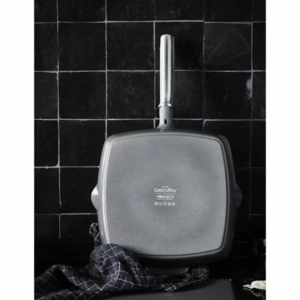 Authentic Original licence Poêle Céramique Grill Carré 26 Cm CELESTE GreenPan 4